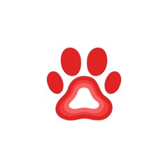 Paw Pet Animal Hipster Creative Abstract Icon Logo Design Template Element Vector