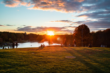 Montreal Beaver lake in Autumn