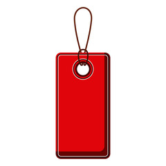 Isolated red label design