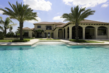 swimming pool in luxury home