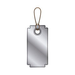 Isolated silver label design