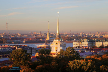 Naklejka premium Beautiful photo view from above of St. Petersburg