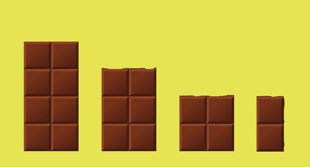 Chocolate Bar Eating Sequence Vector