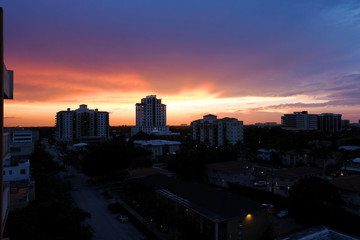 Fototapeta premium Sunset at Coral Gables