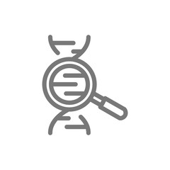Simple search dna line icon. Symbol and sign illustration design. Isolated on white background