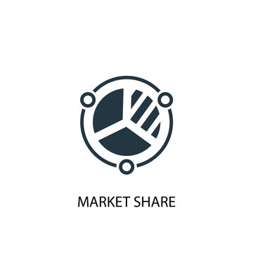 Market Share Icon. Simple Element Illustration. Market Share Concept Symbol Design. Can Be Used For Web And Mobile.