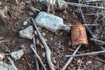 Trash Washed Up On Beach