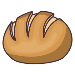 Isolated bread of bakery design