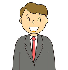 男性　ビジネスマン　笑顔