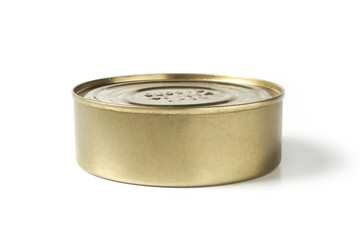 Metal can with canned goods