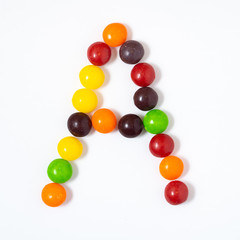  Rainbow Candy Photofont - Letter A