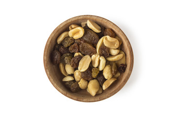 Raisins and peanuts