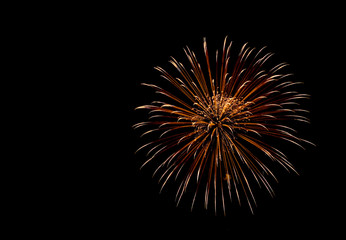 Fireworks , sparklers ,bursting against a black background
