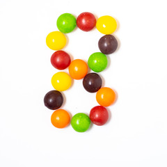 Rainbow Candy Photofont - Number 8