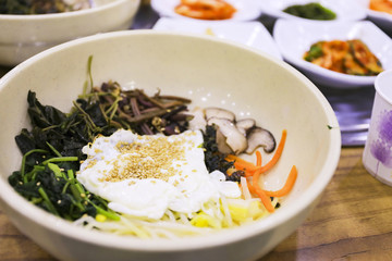 Korean food, Mixed Rice Bibimbab ,korean food traditional