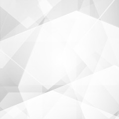 White and gray color polygon abstract vector background