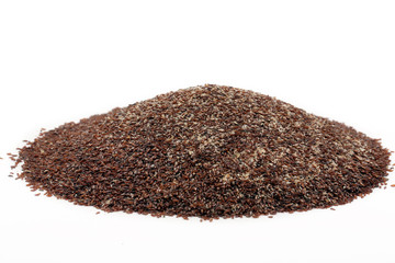 Natural roughage pile on white background