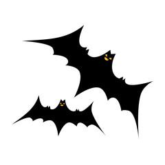 halloween bats flying icon