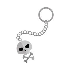 happy halloween keychain with skull