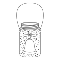 Mason jar of christmas season design