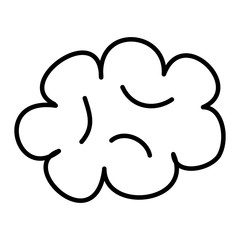 cute cloud drawing icon