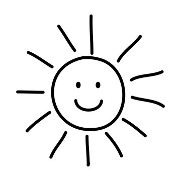comic sun with sun drawing