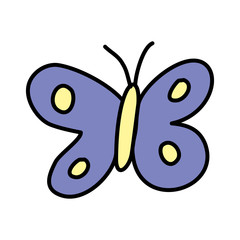 cute butterfly drawing icon