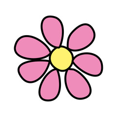 cute flower drawing icon