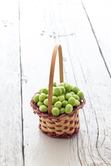 Bunch of biologic delicious green peas