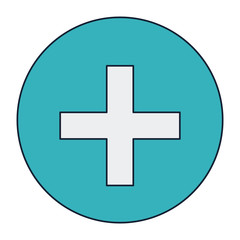 Isolated cross of medical care design