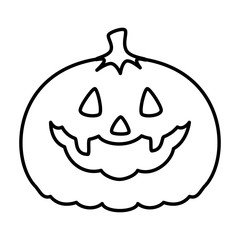 happy halloween pumpkin character