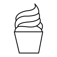 delicious cupcake sweet icon