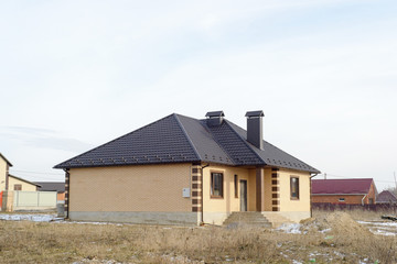 newly builded brick house