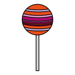 sweet lollipop isolated icon