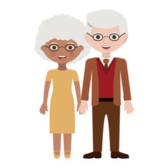 Couple of grandparents cartoon design