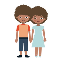 Isolated couple cartoon design