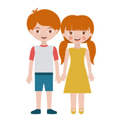 Isolated couple cartoon design