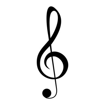 Isolated music note design