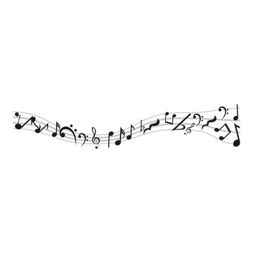 Isolated music note design