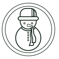 Snowman of Christmas season design