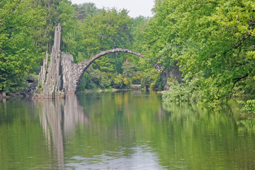 Fototapeta na wymiar bridge over the lake