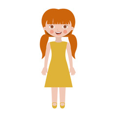 Isolated girl cartoon design