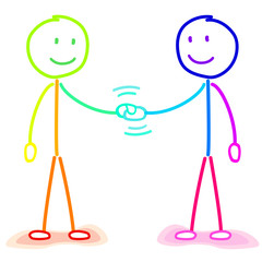 Strichmännchen / Vertrag / Handschlag