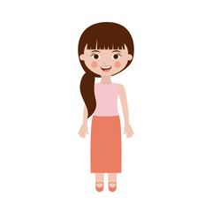 Isolated girl cartoon design