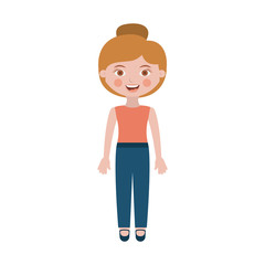 Isolated girl cartoon design