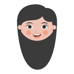Isolated girl cartoon design