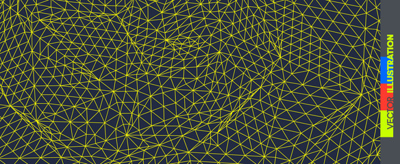 Lattice structure. Science or technology background. Graphic design. 3d grid surface. Abstract  vector illustration.