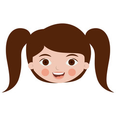Isolated girl cartoon design