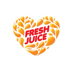 Fototapeta premium Logo for fresh juice. Vector illustration on white background.