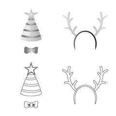 Vector design of party and birthday icon. Set of party and celebration stock symbol for web.